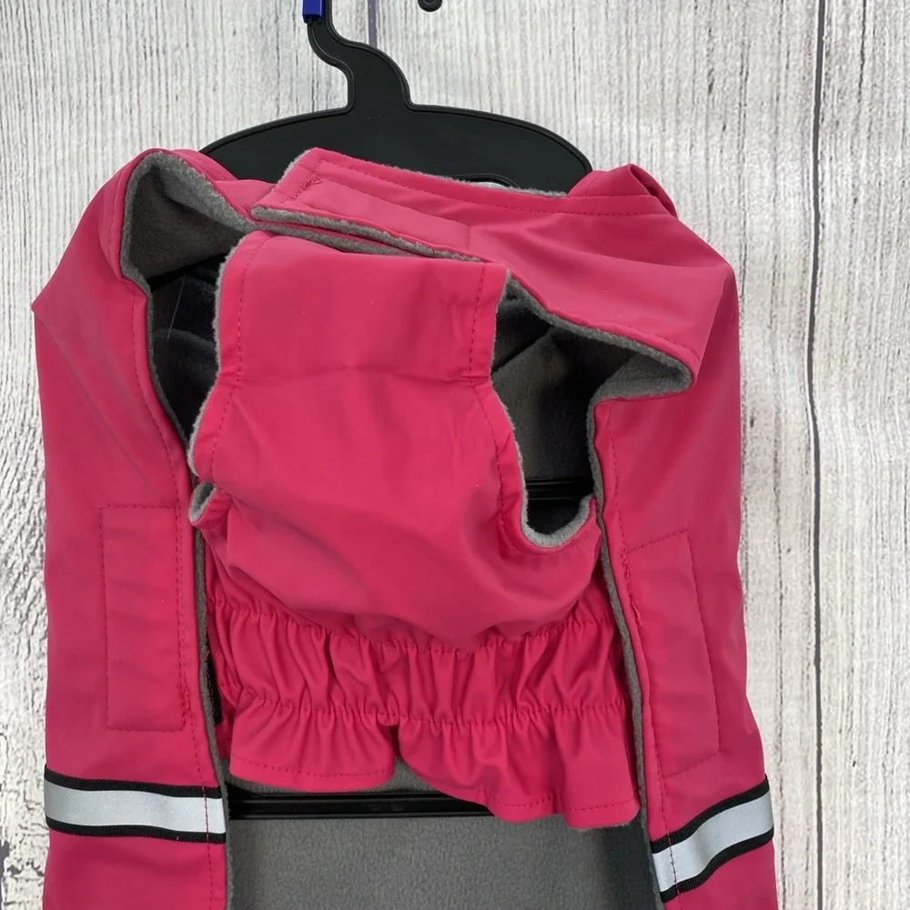 Berkshire Dog Coat MEDIUM Pink Polartec Fleece Lined Jacket Reflective Warm